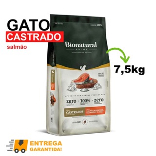 Ração Bionatural Super Premium Gatos Castrados 7.5kg Salmao Envio Imediato em Oferta na Shopee