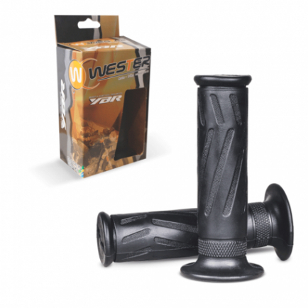 Par Manopla Punho Moto Ybr 125 Factor 125/150 2009/2024 Preta Wester