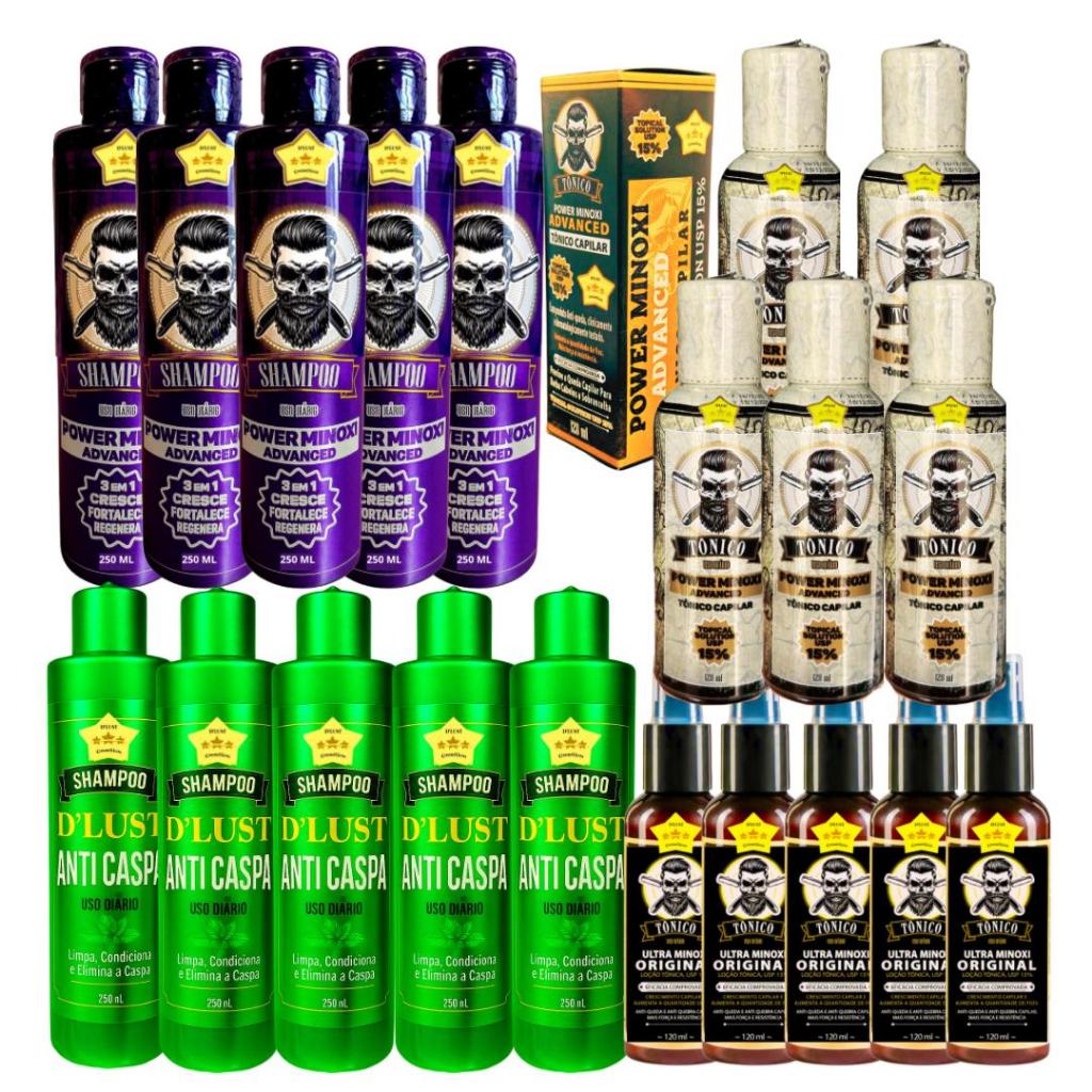 Kit Barbeiro 20x Shampoos e Tonicos D'Lust Barbearia Profissional em Oferta na Shopee