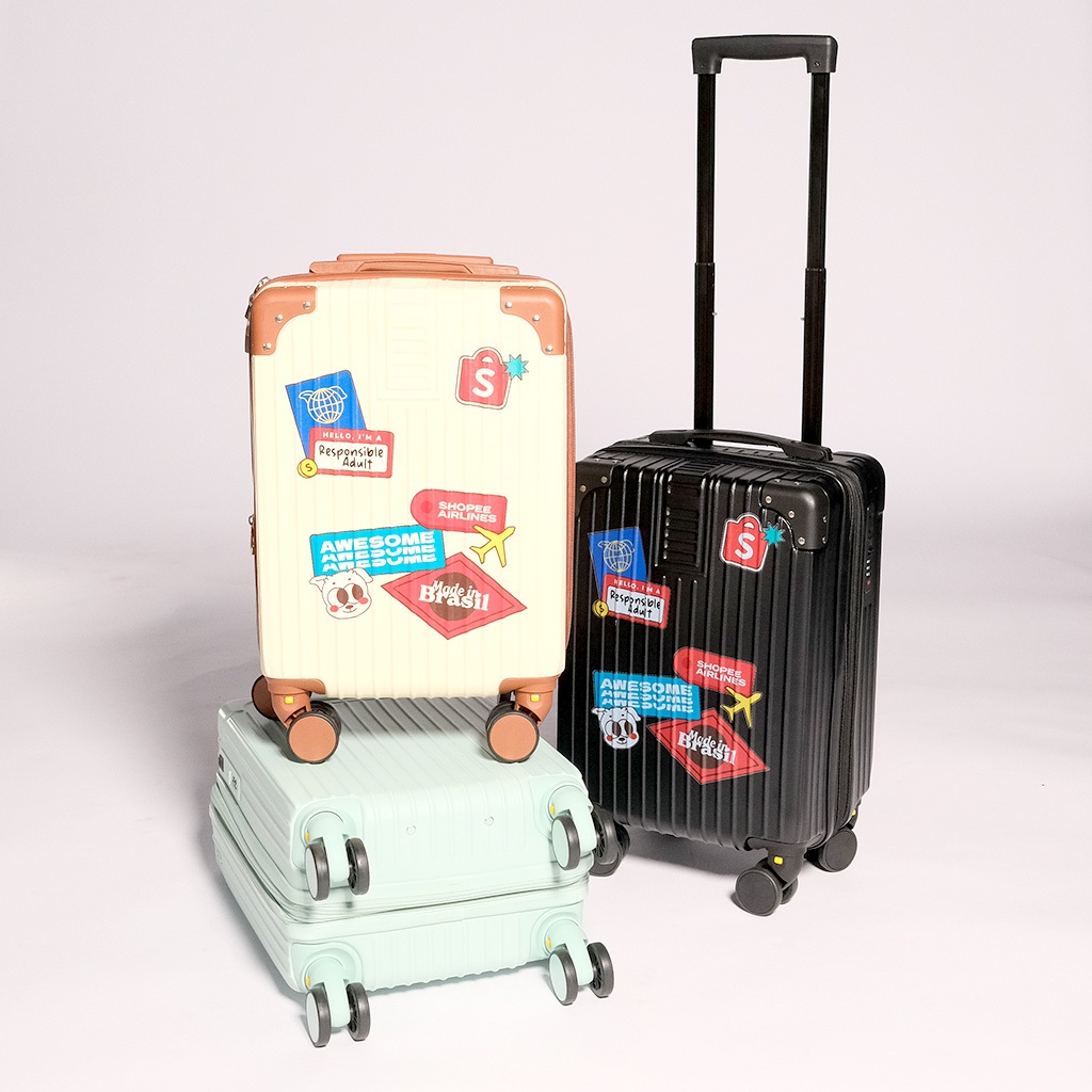 Mala de Viagem Personalizada Shopee | Mala de Bordo | Padrão ANAC | Cadeado Numérico | Entrada Usb |