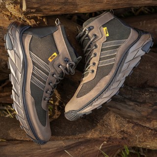 Bota Masculina Marrom/Oliva Cuturno Militar Masculino Botina Adventure Tênis Segurança Antiderrapant