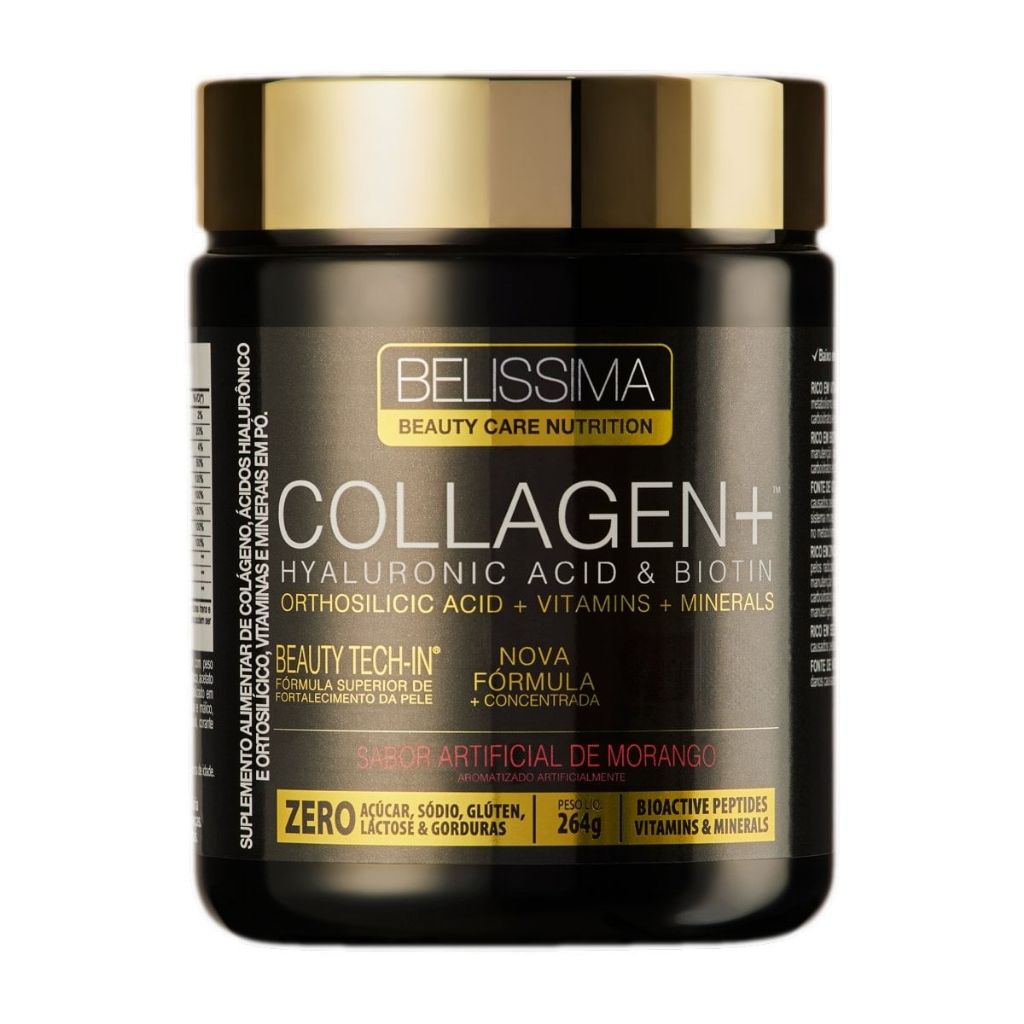 Colágeno Verisol e Ácido Hialurônico  264g Belissima Black Skull