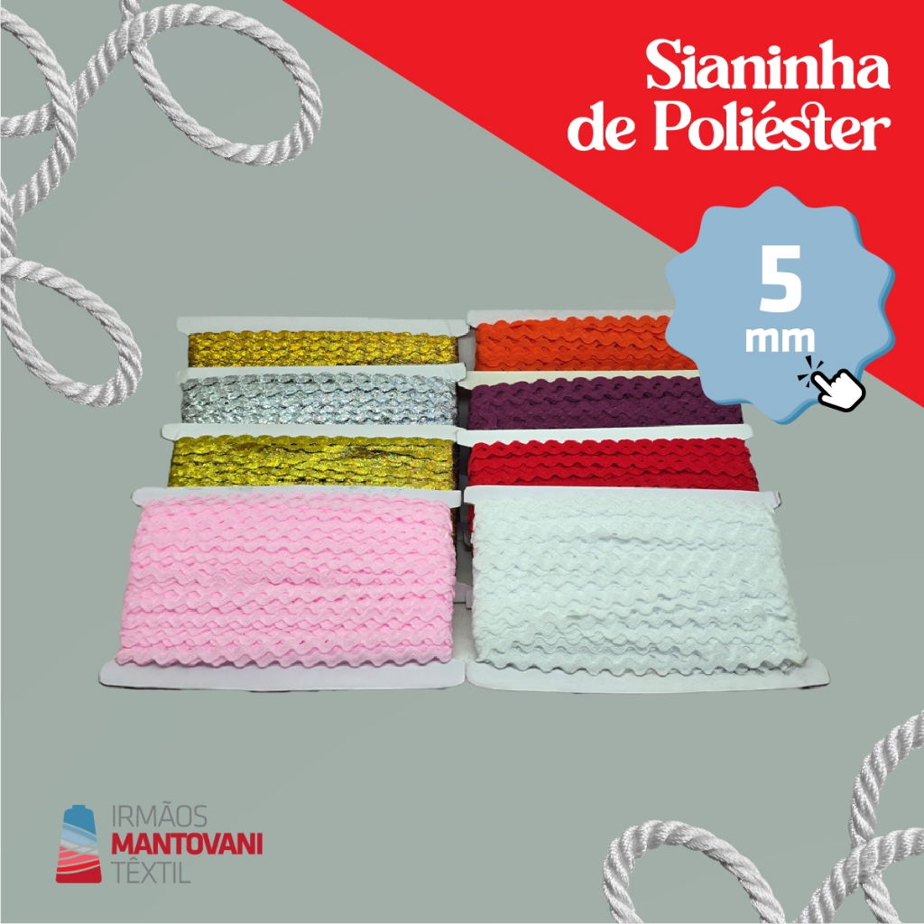 Sianinha Poliéster 5mm – 50m | Diversas Cores, Lembrancinhas, Artesanato em Oferta na Shopee
