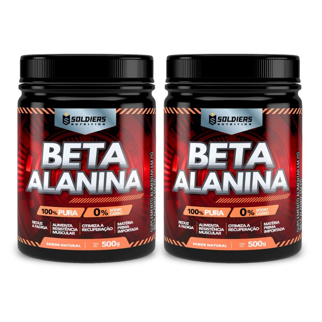 Kit: Beta Alanina 1kg - 100% Pura Importada - Soldiers Nutrition em Oferta na Shopee