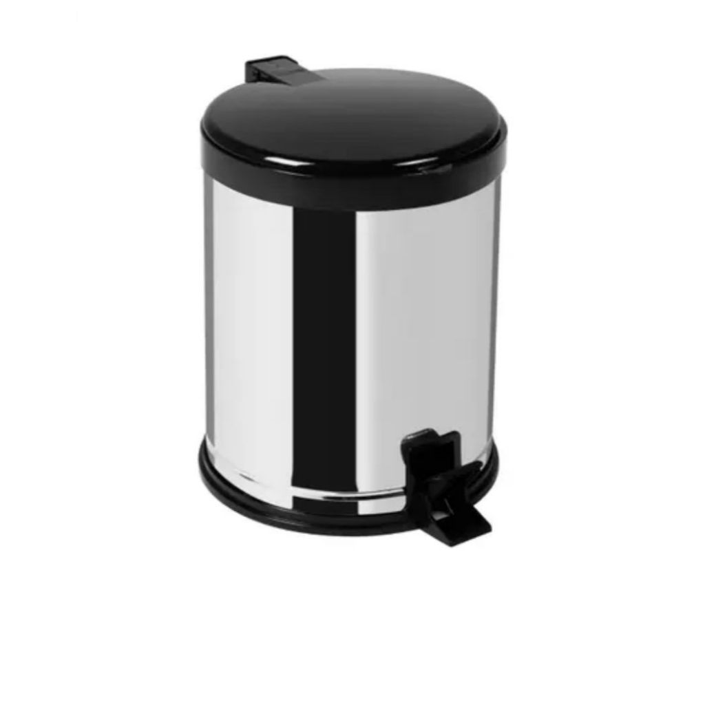 Lixeira de Pedal Inox 12 Litros Ainti-Odor  Ideal para Banheiro e Cozinha Escritório