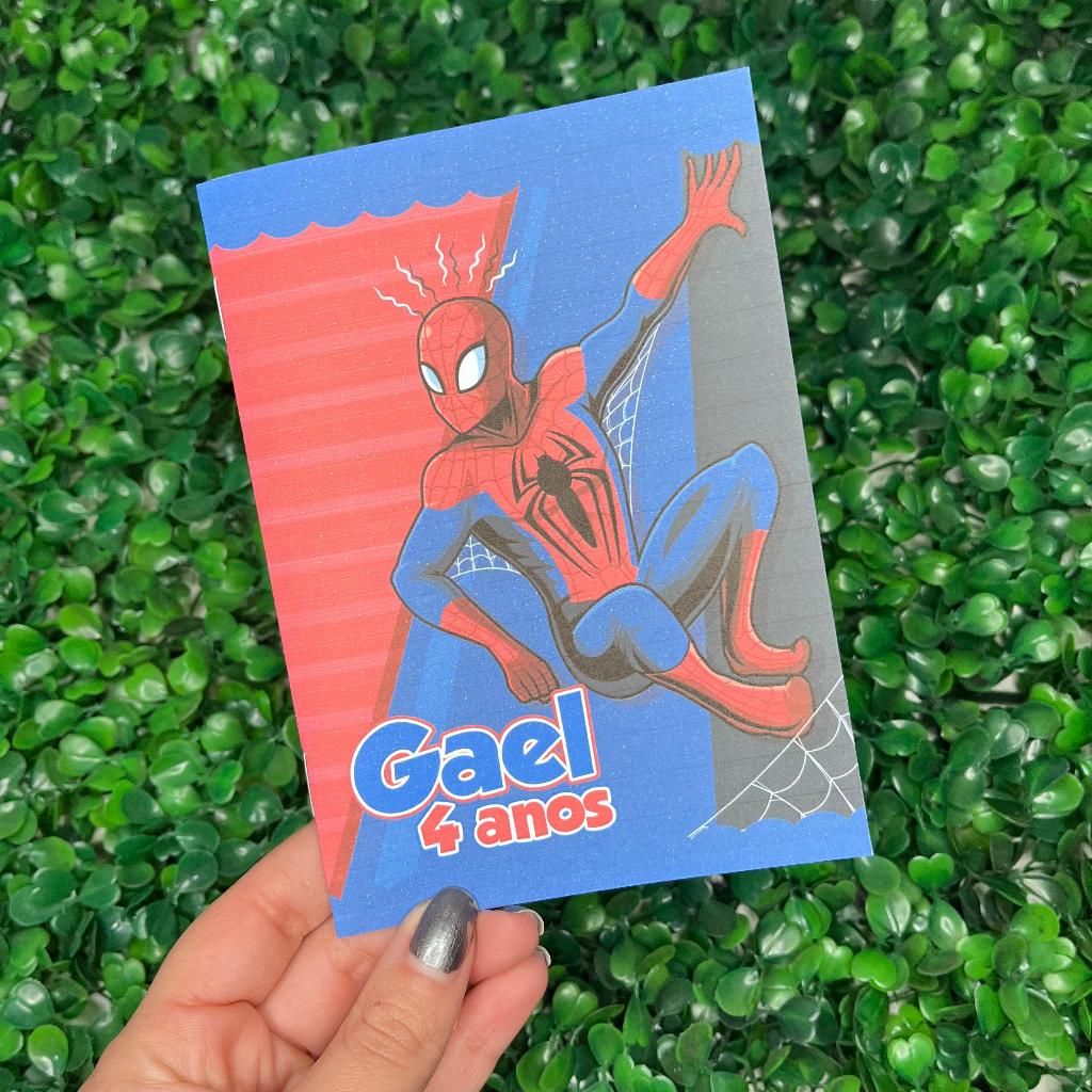 Livrinho Personalizado de Colorir Homem Aranha  - Lembrancinha - Festa infantil - Aniversário