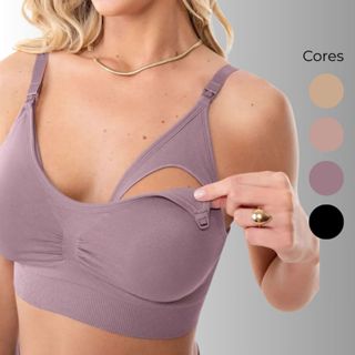 Sutiã Amamentação Zee Rucci Bojo Removível Sem Costura Super Confortável em Oferta na Shopee