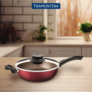 Fritadeira Frigideira Panela Tramontina Paris Multiuso Antiaderente Starflon Max 26cm 3,6L C/ Tampa em Oferta na Shopee