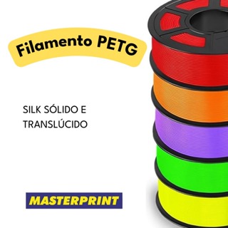 Filamento PETG 1kg 1,75mm MASTERPRINT para Impressora 3D – Alta Resistência, Brilho e Diversas Cores em Oferta na Shopee