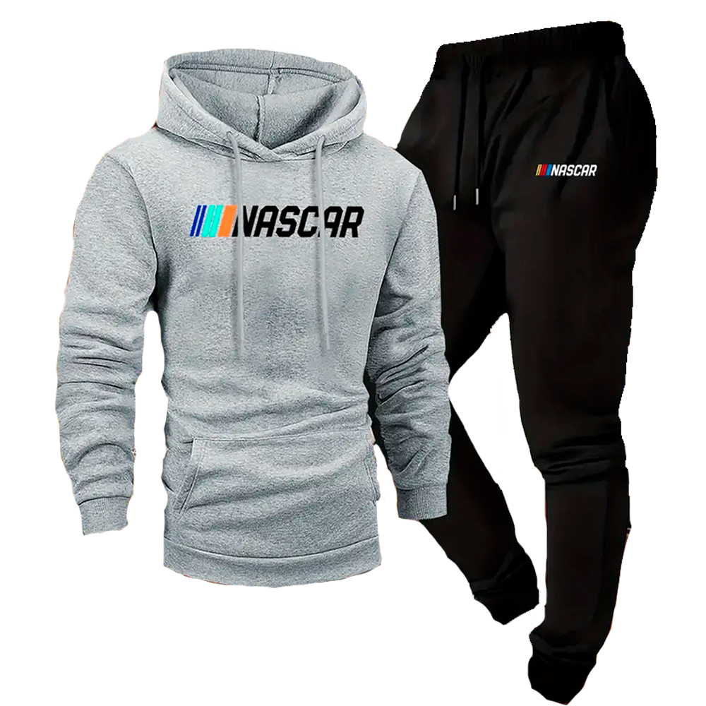 Conjunto Moletom Calça Algodão Moda Corrida Estilo Nascar Unissex