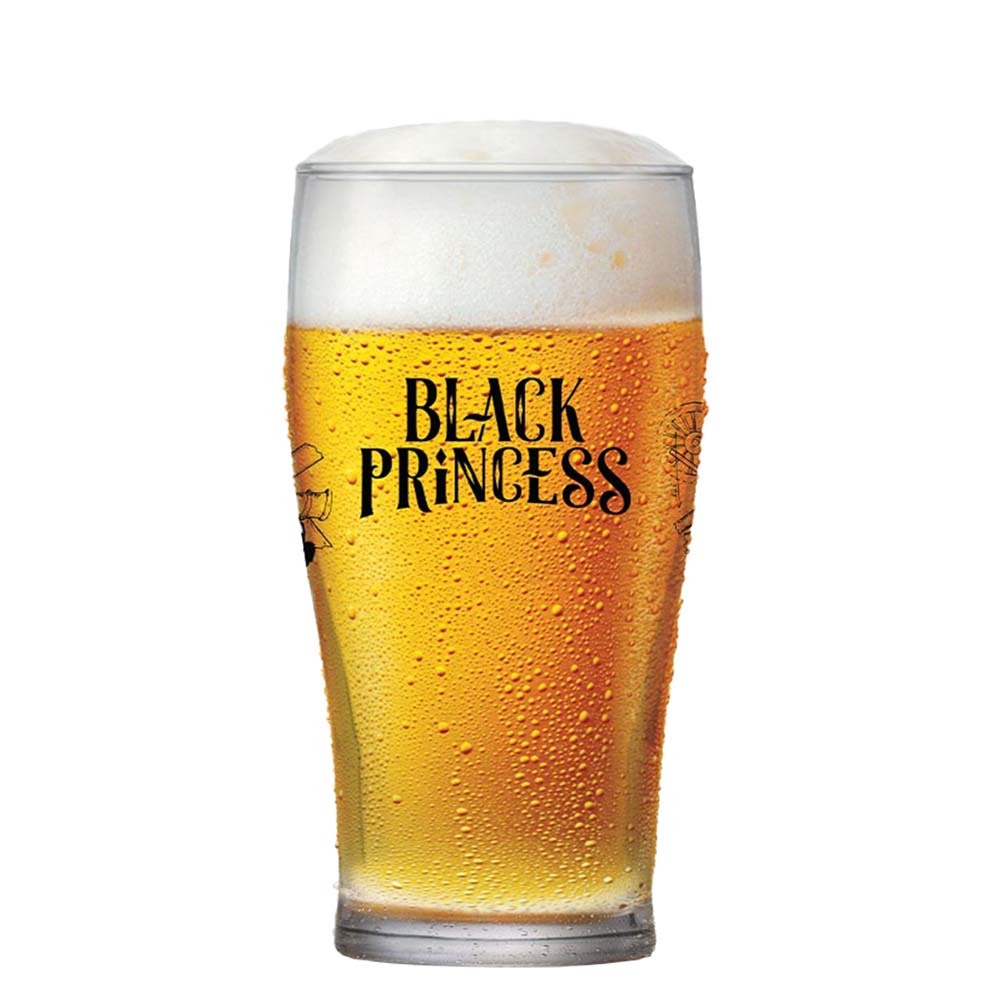 Copo de Vidro Black Princess Gold Dark para Cerveja 568ml - Ruvolo em Oferta na Shopee