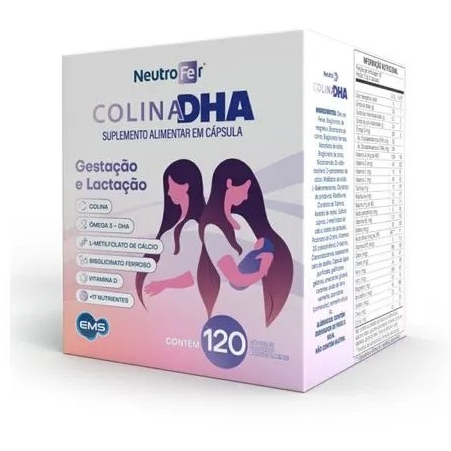 NEUTROFER COLINA DHA C/120 CAPS + 24 CAPS GRÁTIS  EMS