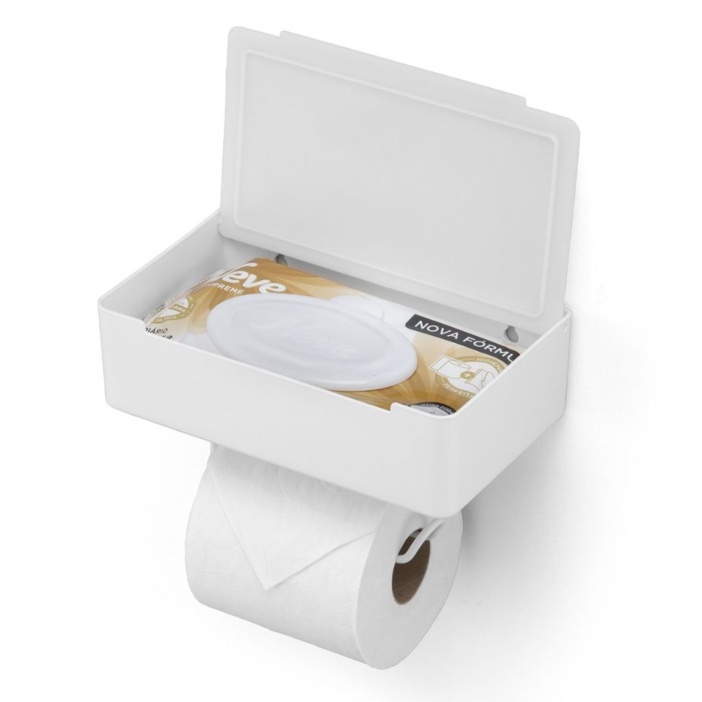 Suporte de Parede 3 em 1 - Lenços Umedecidos / Porta Papel Higiênico / Celular 8380 - Arthi - Home & Living