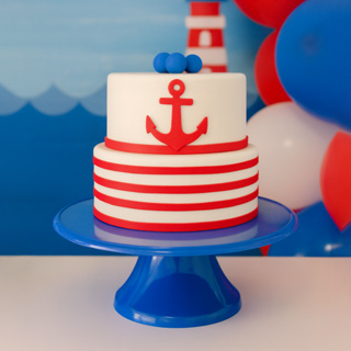 Boleira Plástica 26cm Suporte para Bolo Mesa Posta Decoração de Festa Várias Cores em Oferta na Shopee