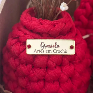 Kit Etiquetas Personalizadas Acrílico Espelhado 3x1 para Crochê TAG para Bolsas Roupas Artesanato em Oferta na Shopee