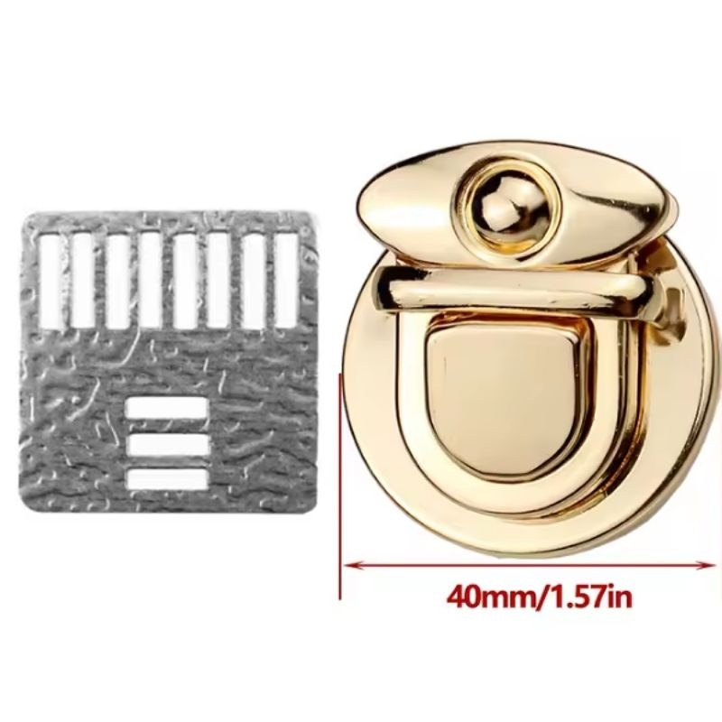 FECHO Tik Tak 4cm Para Bolsas Crochê Artesanato 1 Peças