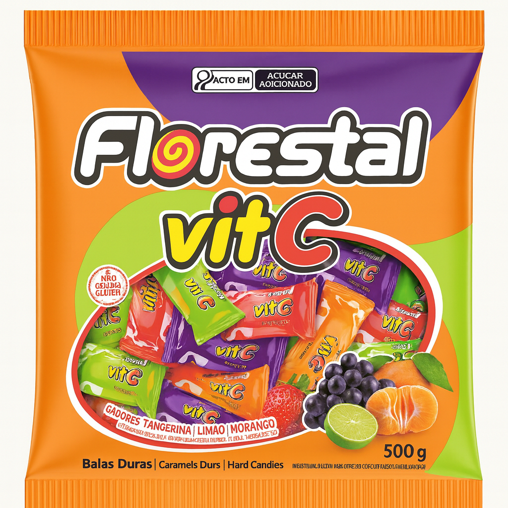 Balas Dura Vita C 500g - Florestal em Oferta na Shopee