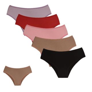 Kit 5 Calcinhas Lisas Criança Infantil Menina Confortavel para dia a dia - Pepper Lingerie em Oferta na Shopee