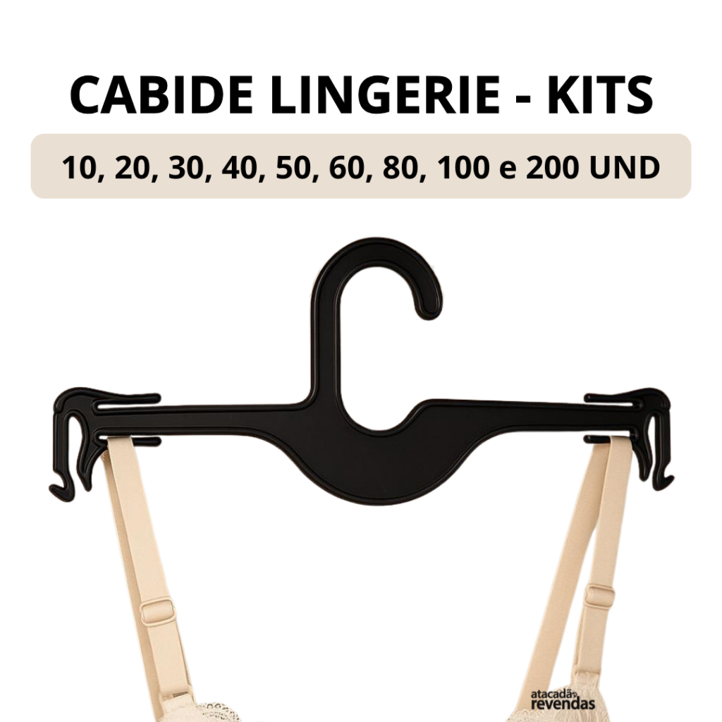 Kit Cabides Lingerie AURA Reforçado  200 - 100 - 80 - 60 - 40 - 30 - 20 -  10 - Mostruário -  G070