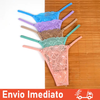 Kit 5 Calcinhas De Renda Com Regulagem Fio Duplo Fio Dental Sexy e Sensual Premium
