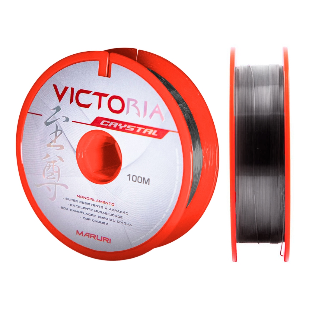 Linha Monofilamento Victoria Crystal 100mts Chumbo - Maruri em Oferta na Shopee