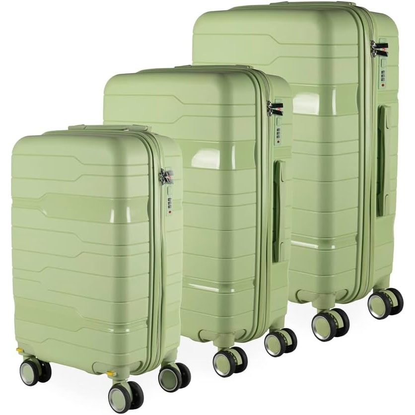 Conjunto Mala 32KG + Mala 23KG +Mala 10KG Polipropilneno Alta Resistência Ultra Leve Giratória Envio Imediato