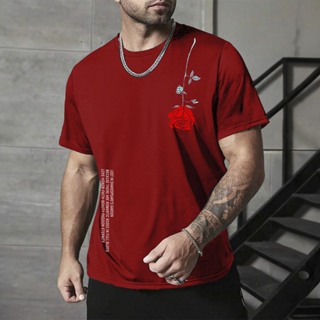 Camiseta T-shirt Manfinity Homem Floral 100% Algodão em Oferta na Shopee