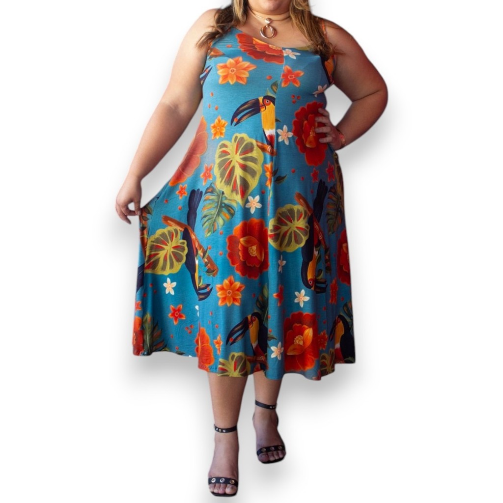 Vestido Plus Size Feminino Moda Evangélica Longo Luxo Com Manga - Lançamento Confortável Não Fica Transparente