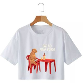 Cropped Feminino Estampa Caramelo Não sei Amar Pouco Moda Urbana Jovial Modinha Academia Treinos 2025 em Oferta na Shopee