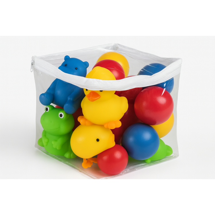 Saco Embalagem Organizador de PVC e Ziper 20 x 20 x 20 Guarda Roupa, Roupas e Brinquedos. Caixa Baú Quarto Infantil