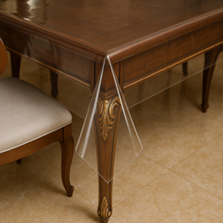 Toalha de plástico Transparente De PVC Para Mesa Retangular 6 Cadeiras Cozinha Fácil de Limpar em Oferta na Shopee