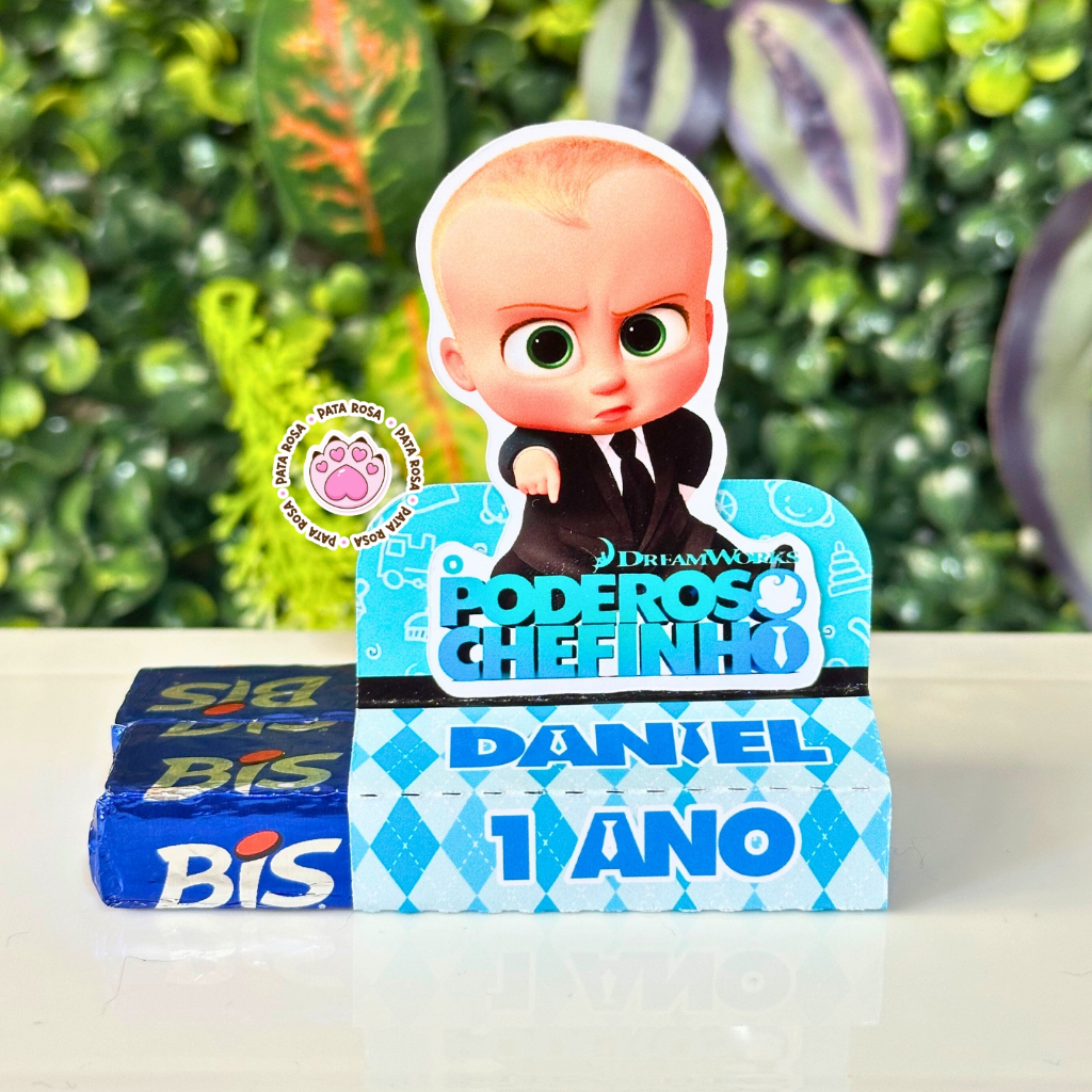 Porta Bis Personalizado Poderoso Chefinho – Lembrancinha Delicada para Festa