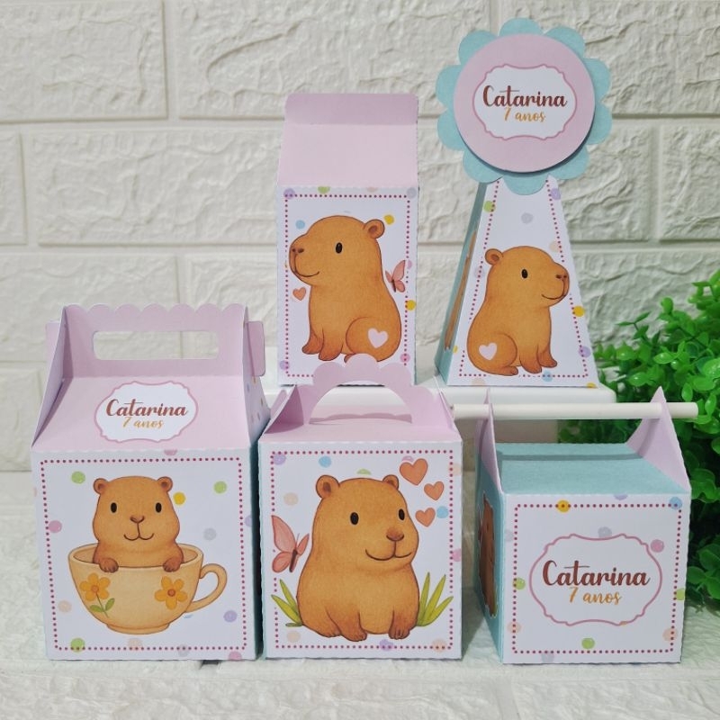 Kit Festa Capivara Personalizadas - PEGUE E MONTE - Decoração de Festa - Lembrancinhas - Aniversário  - Festa Infantil