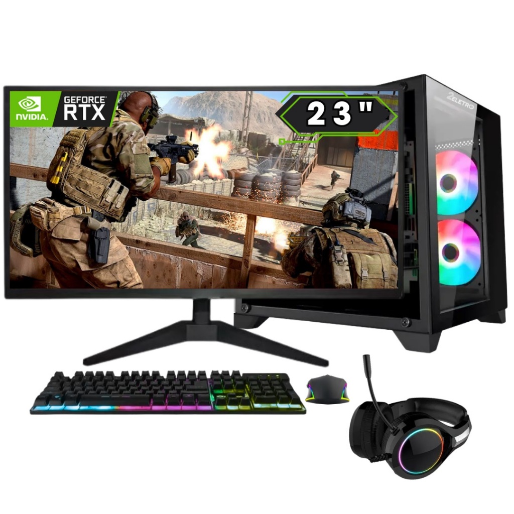 PC Gamer 2Eletro FPS Intel i5 6500, 16GB DDR4, RTX 3050 8GB, SSD 1TB, 600W, Moni