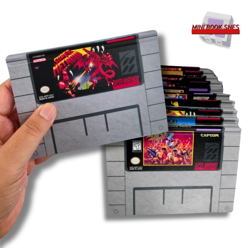 SNes Book Caderno Anotações Capa Game SNes Super Nintendo Super Famicom
