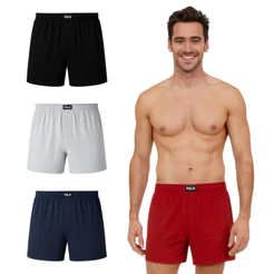 Kit 3 Cuecas Samba Canção Viscose Fibra de Bambu Pijama para Dormir Toque Algodão Gelado Premium