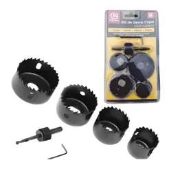 Jogo Serra Copo 6 Peças 32mm A 54mm Para Madeira Gesso Pvc Serve em Furadeiras Prático