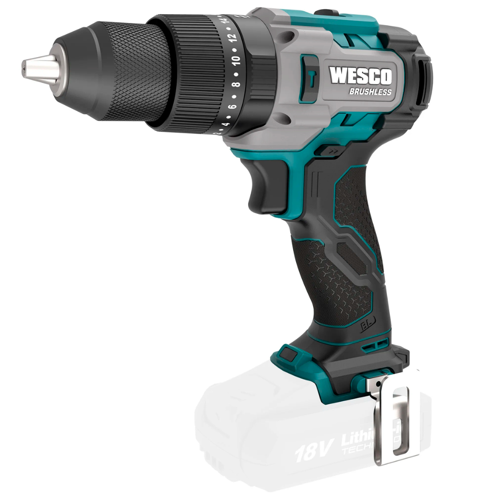 Parafusadeira Furadeira De Impacto Reversível A Bateria 18V 13mm Bivolt Profissional Ws2419.9 WESCO