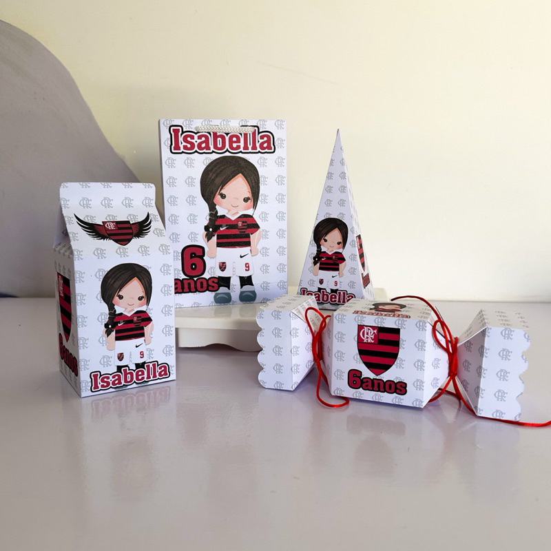 Lembrancinha Festa Feminino – Pegue e Monte-Kit 25 Caixinhas Personalizadas p/ Aniversário