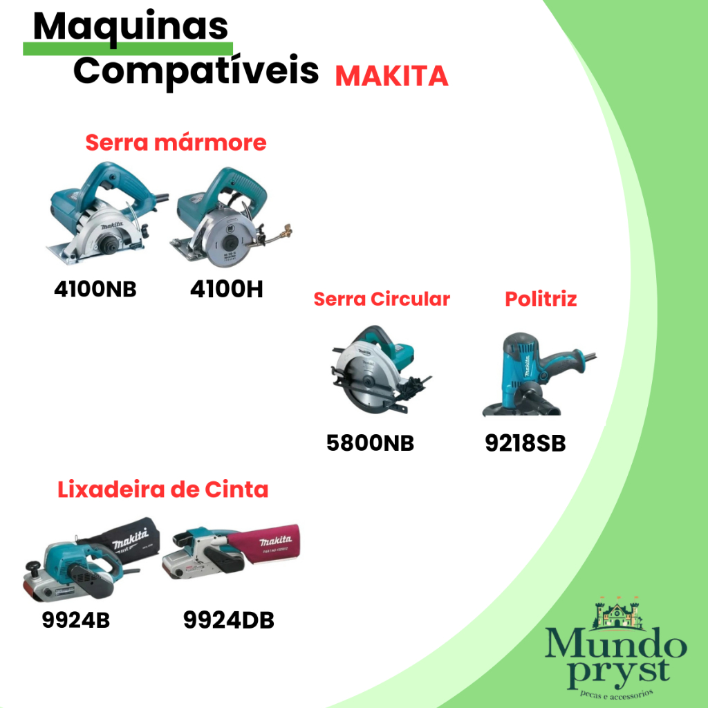 Escovas De Carvão Eletrografite Para Serra Mármore 4100h / 5800NB Cb101 - Par