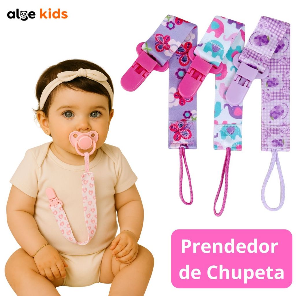 Kit 3 Prendedores Clipe Chupeta Bico para Bebe Buba, Mam, Avent Universal Menina em Oferta na Shopee