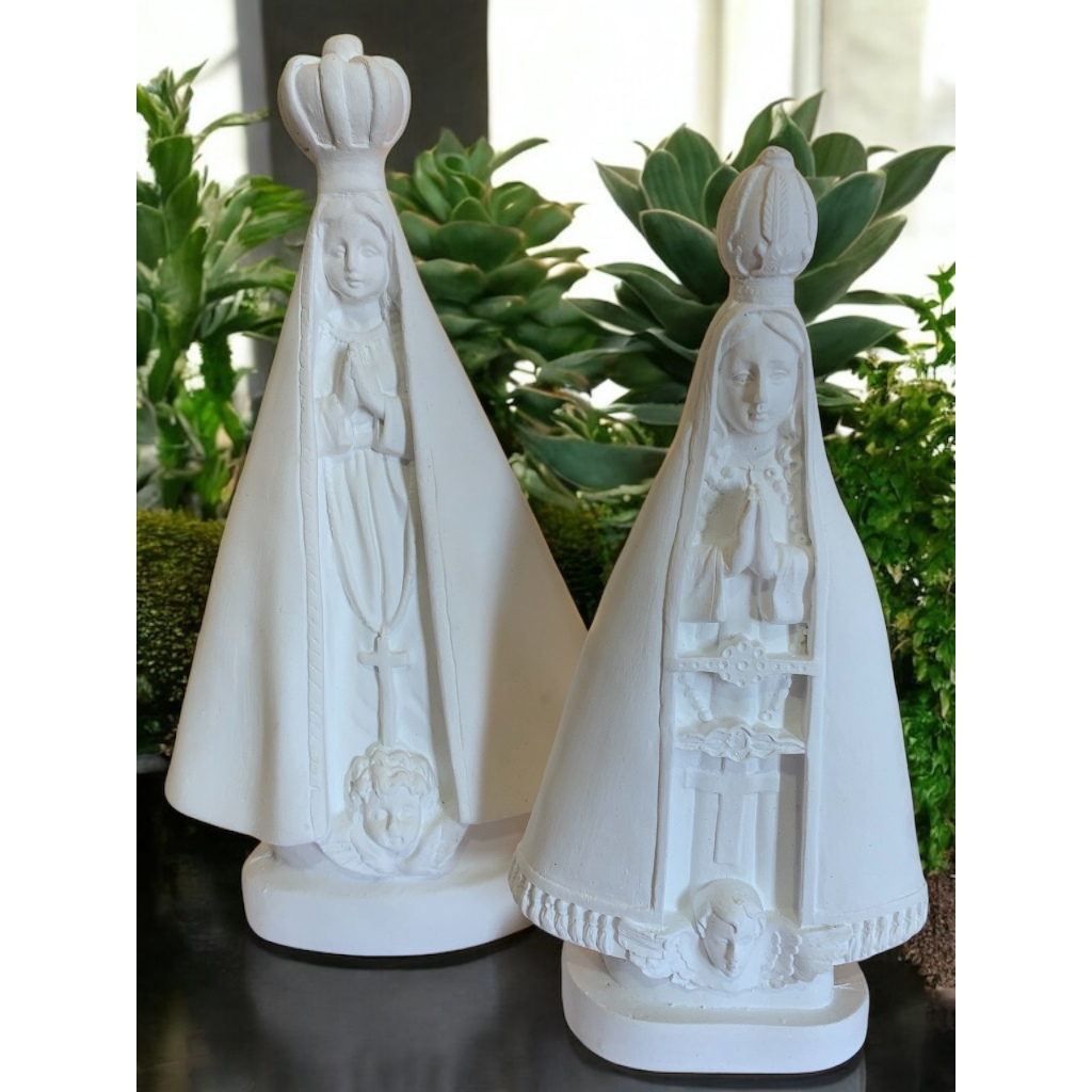 Imagem Católica Nossa Senhora Aparecida em Gesso Cru