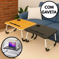 Mesinha para Notebook Dobrável Portátil - Cama - Home Office Estudo - Tablet