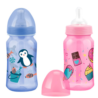 Mamadeira Infantil Divertida Menino e Menina para Bebê e Crianças Mamadeiras Rosa e Azul Bebe Bico em Oferta na Shopee