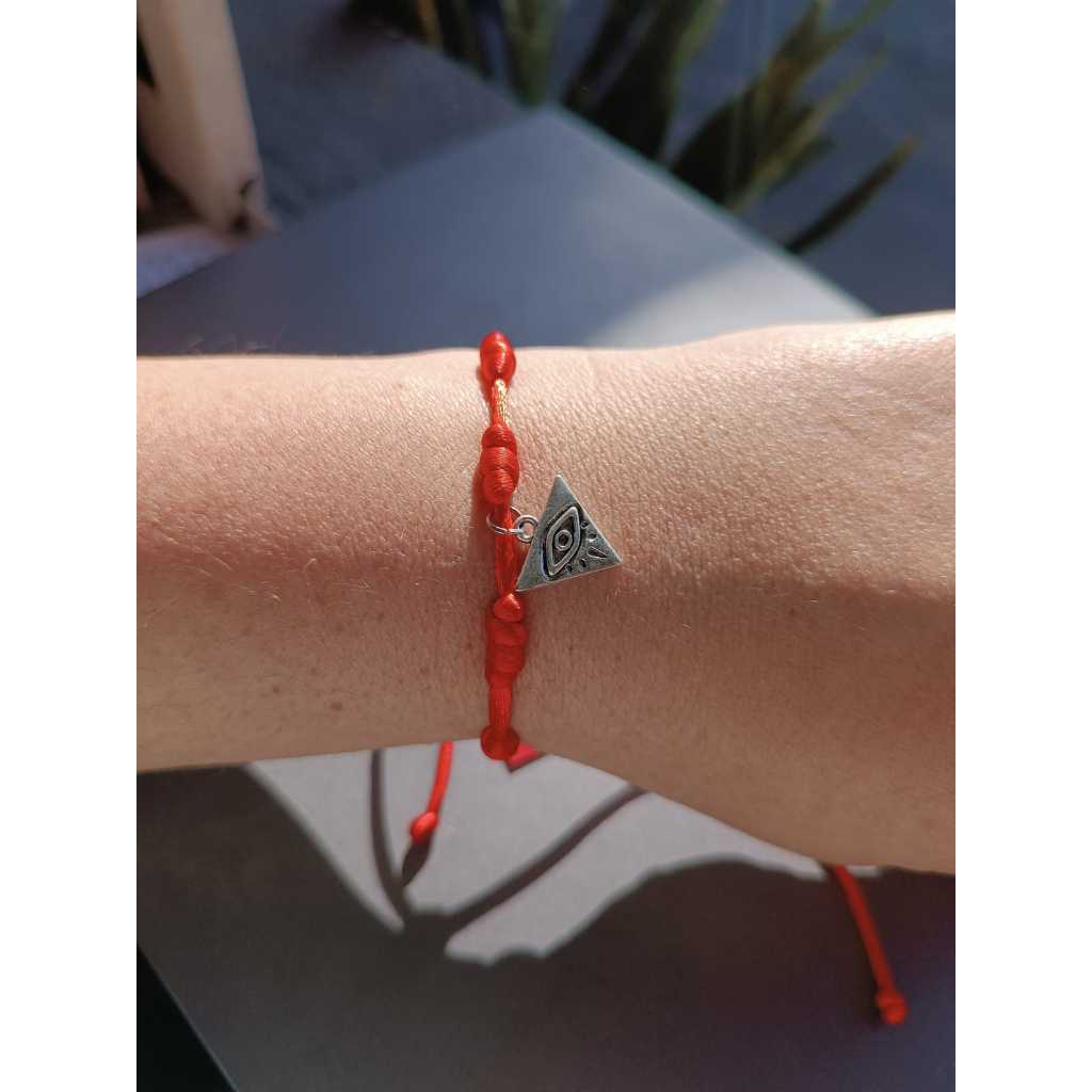 Pulseira Vermelha 7 Nós Com Pingente, Pulseira Feminina, Pulseira Masculina, Fio Vermelho.