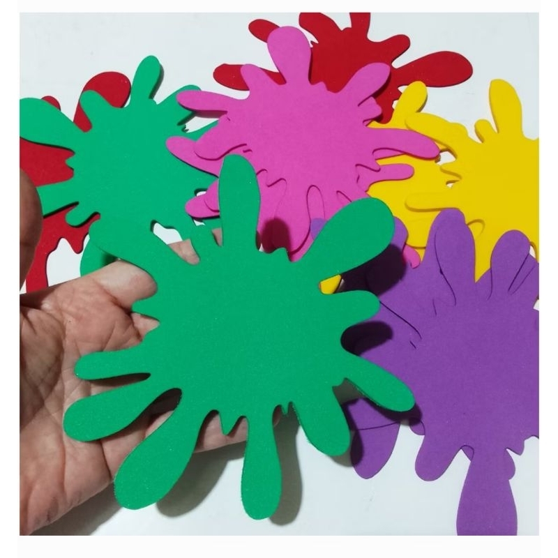 Apliques slime pintando o sete em eva 14cm