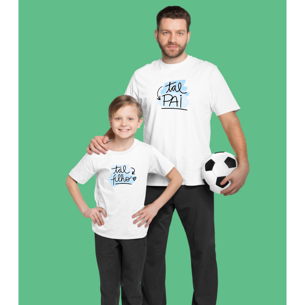 KIT 2 CAMISETAS DIA DOS PAIS TAL PAI TAL FILHO ROUPA CAMISA