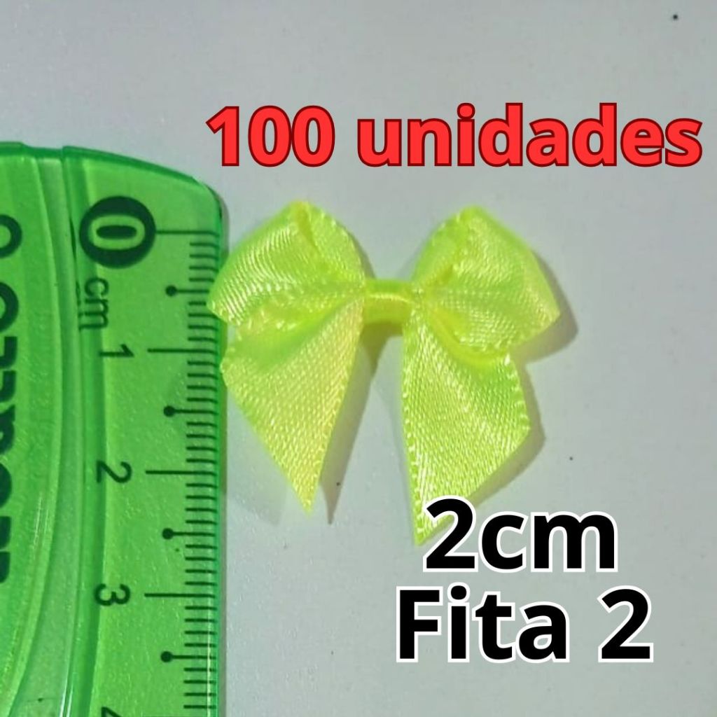 100 Laços 2cm de Cetim largura da fita 10mm em Oferta na Shopee