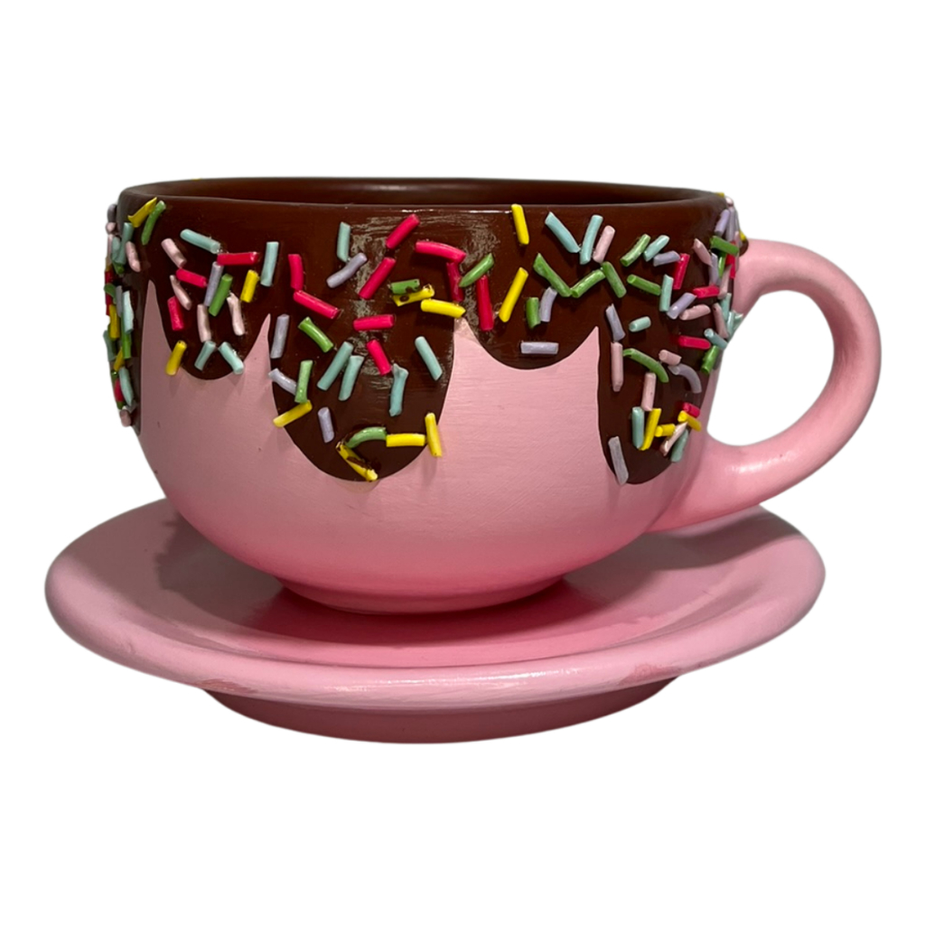 Vaso Xícara Com Prato Para Plantas Cactos Suculentas Vaso Xícara Com Pratinho