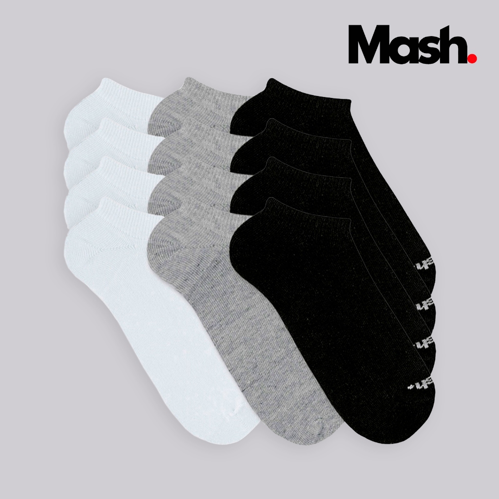 Kit 12 Pares Meia Mash Invisível Soquete Sapatilha Esportiva Masculina Algodão Respirável Original